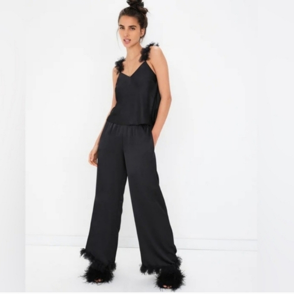 New!For Love and Lemons floral trim  PJ Set - Picture 11 of 12